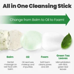 Dermalogy Real Fresh Cleansing Stick Green Tea
